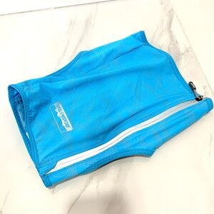 Aqua‎ Blue Dog Vest with White Zipper Medium